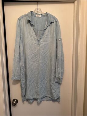 Bella Dahl Light Denim Blue Women’s Tunic-Style Shirt Dress